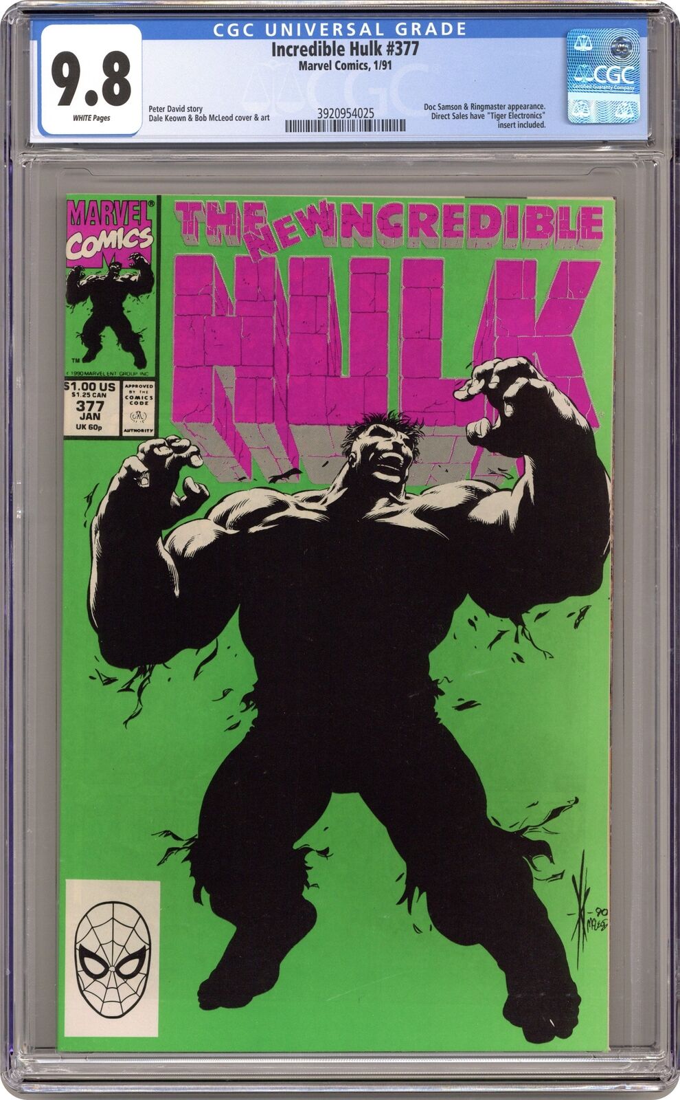 Incredible Hulk #377 1st Printing CGC 9.8 1991 3920954025