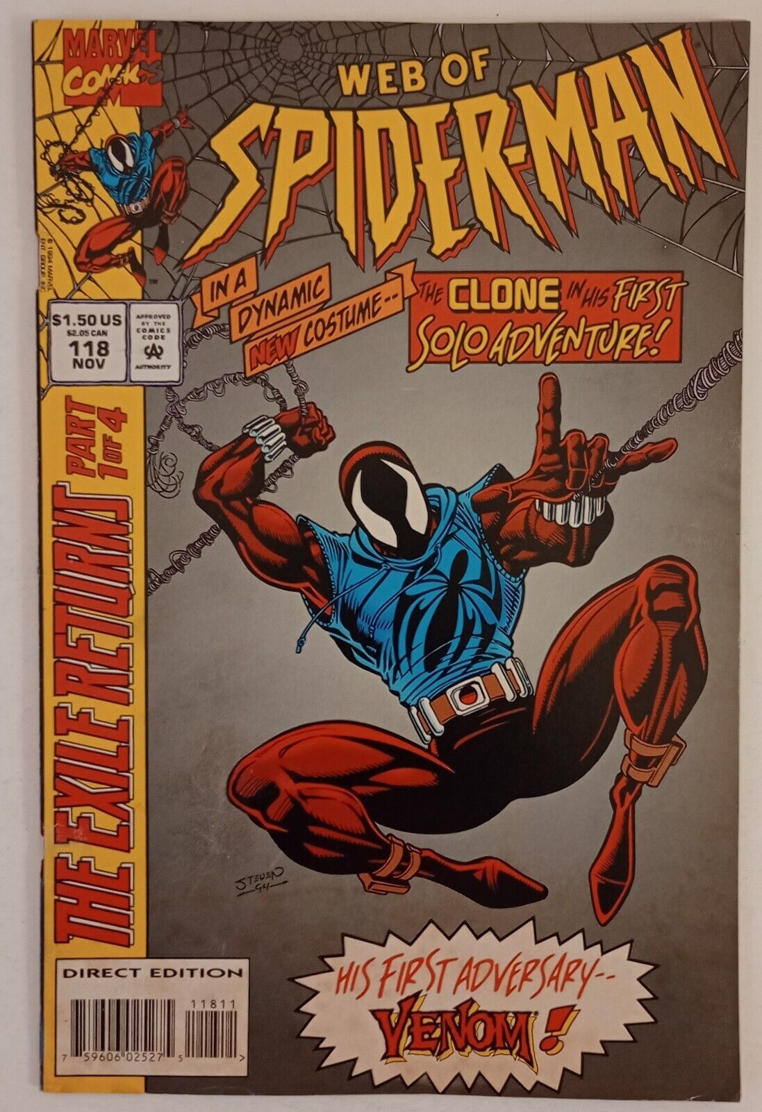 Web of Spider-Man #118 (1st app of Ben Riley as The Scarlet Spider) \