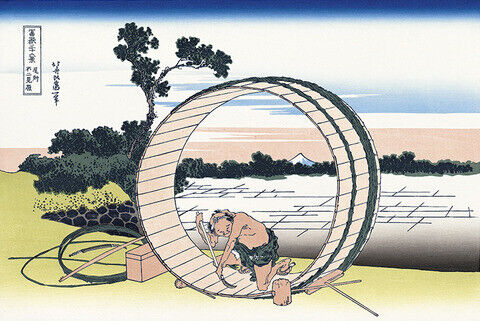 Ukiyo-e Katsushika Hokusai Thirty-six Views of Mt.Fuji  Caulk (reproduction)