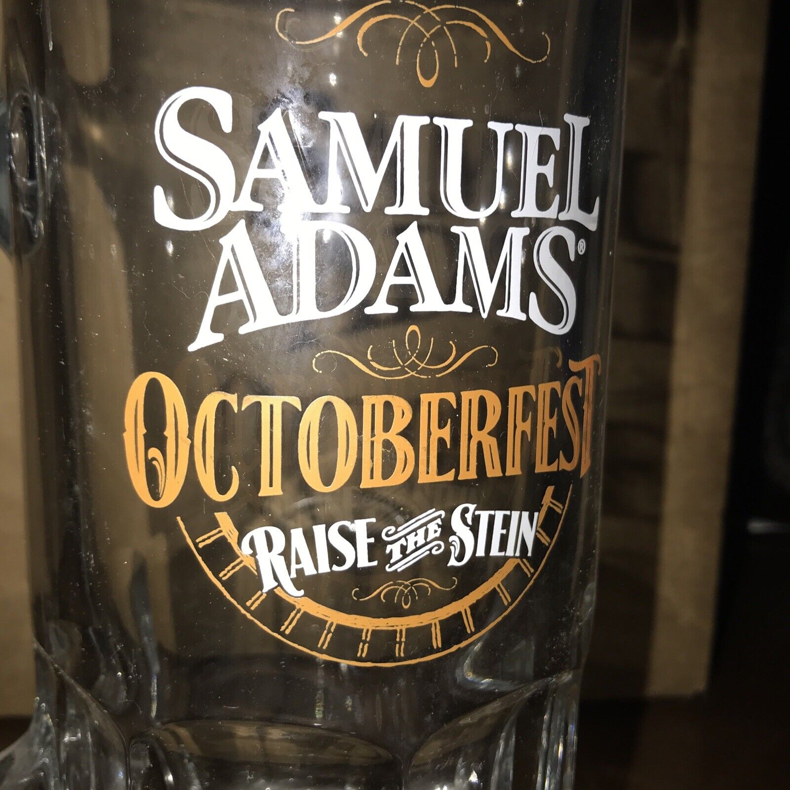 Samuel Sam Adams Beer Octoberfest Glass Mug Stein 