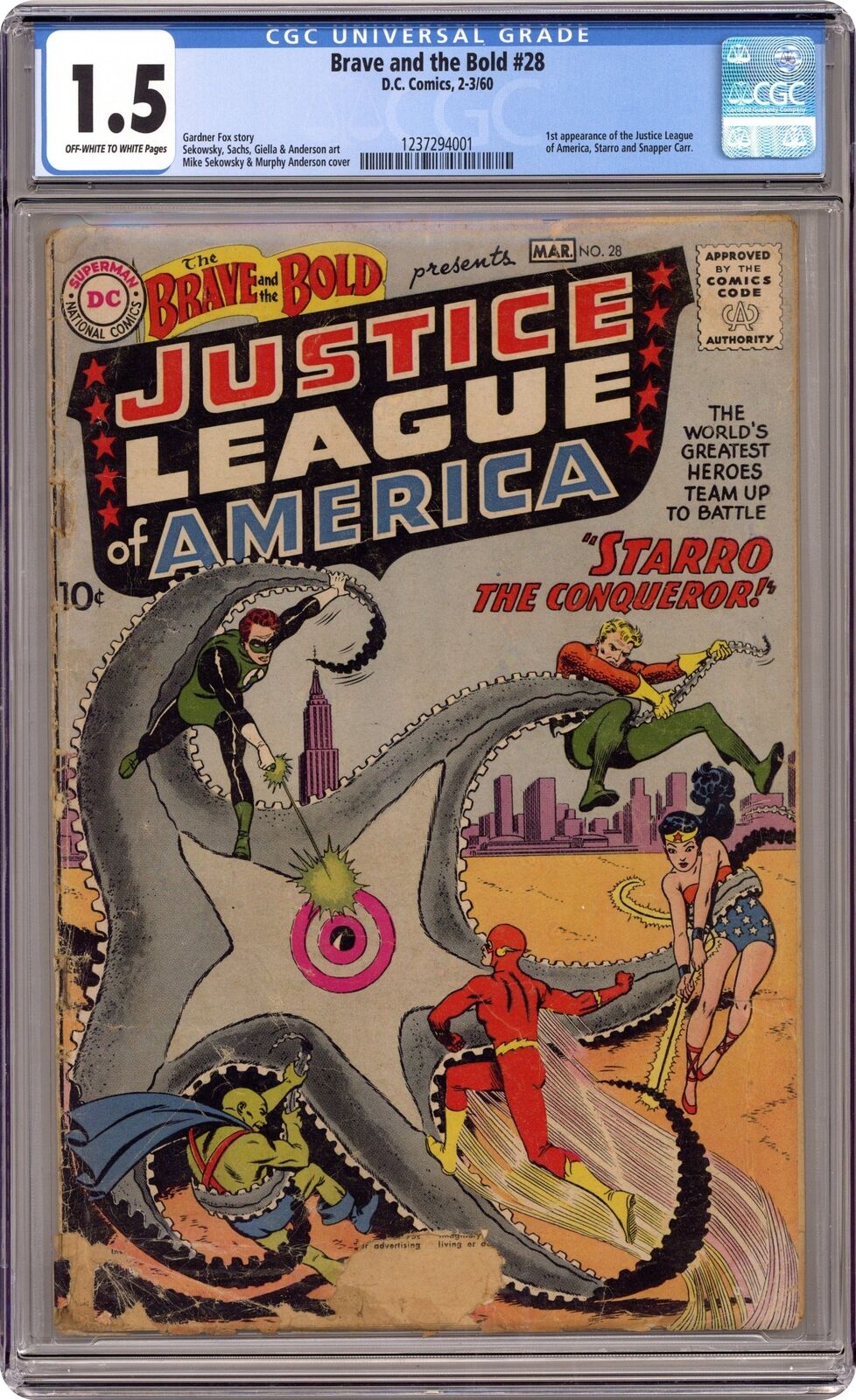 Brave and the Bold #28 CGC 1.5 1960 1237294001 1st Justice League of America