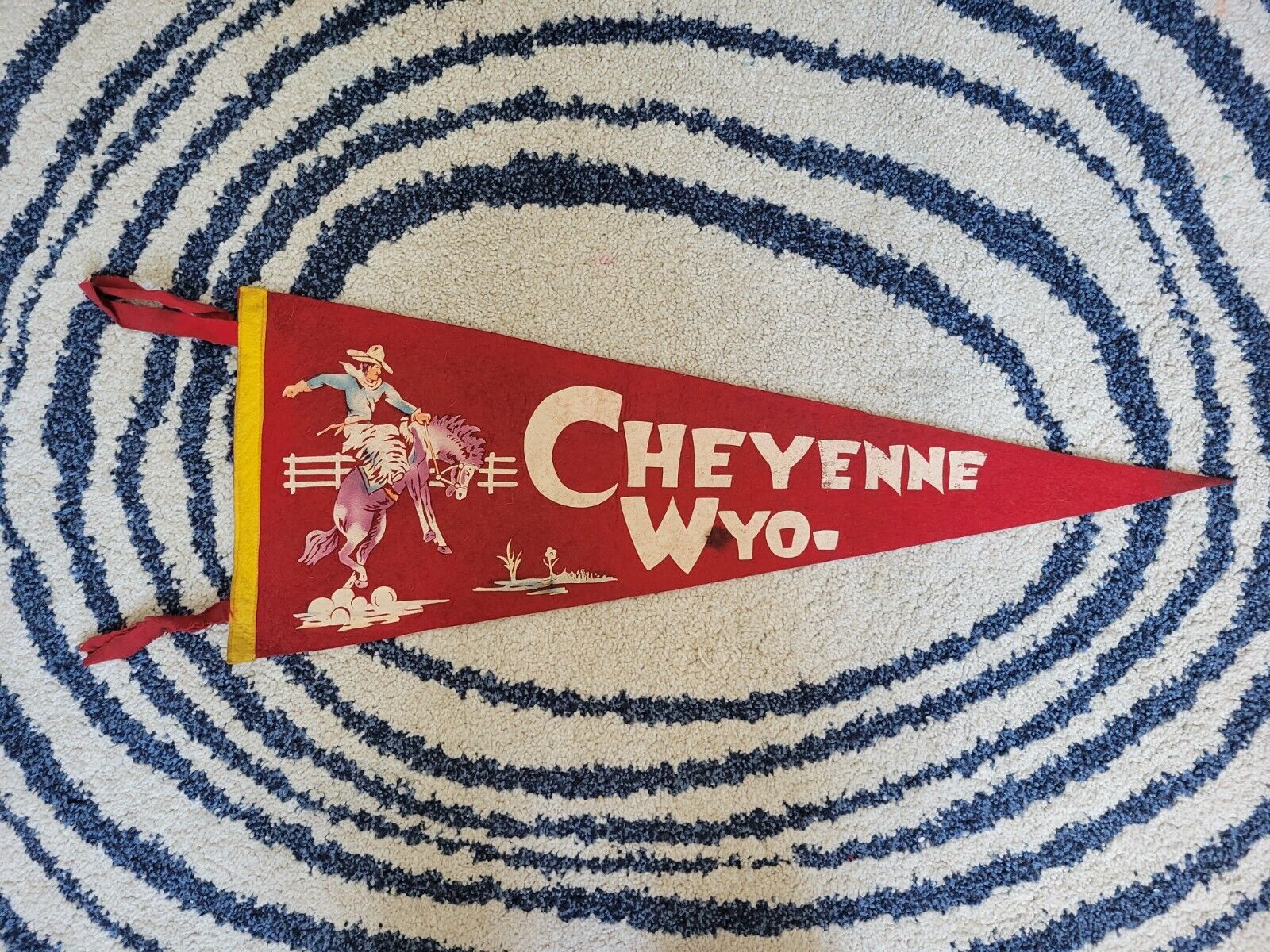 Vintage 1940s Cheyenne  Wyoming Cowboy Let Er Buck 25