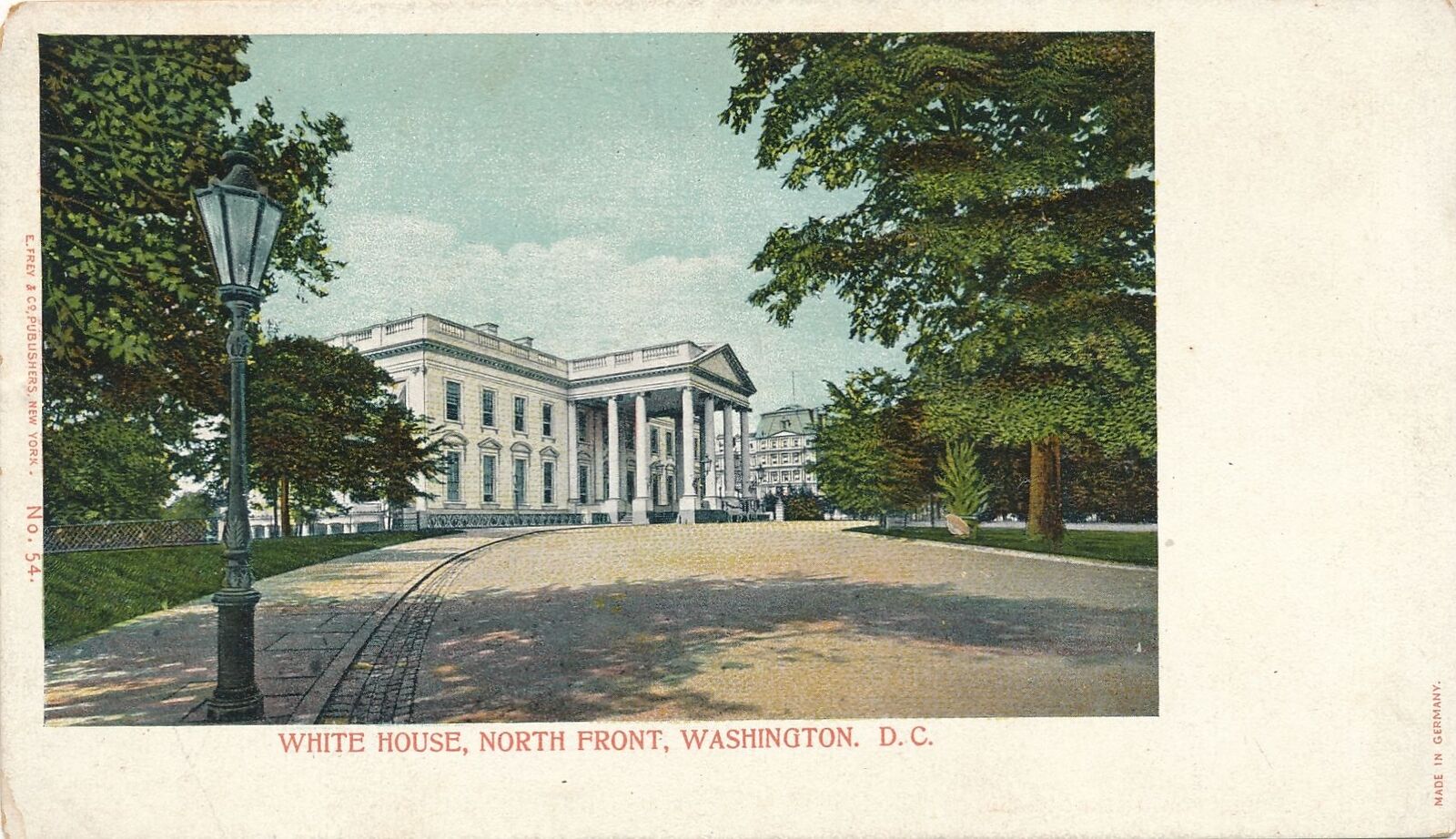 WASHINGTON DC - White House North Front Postcard - udb (pre 1908)