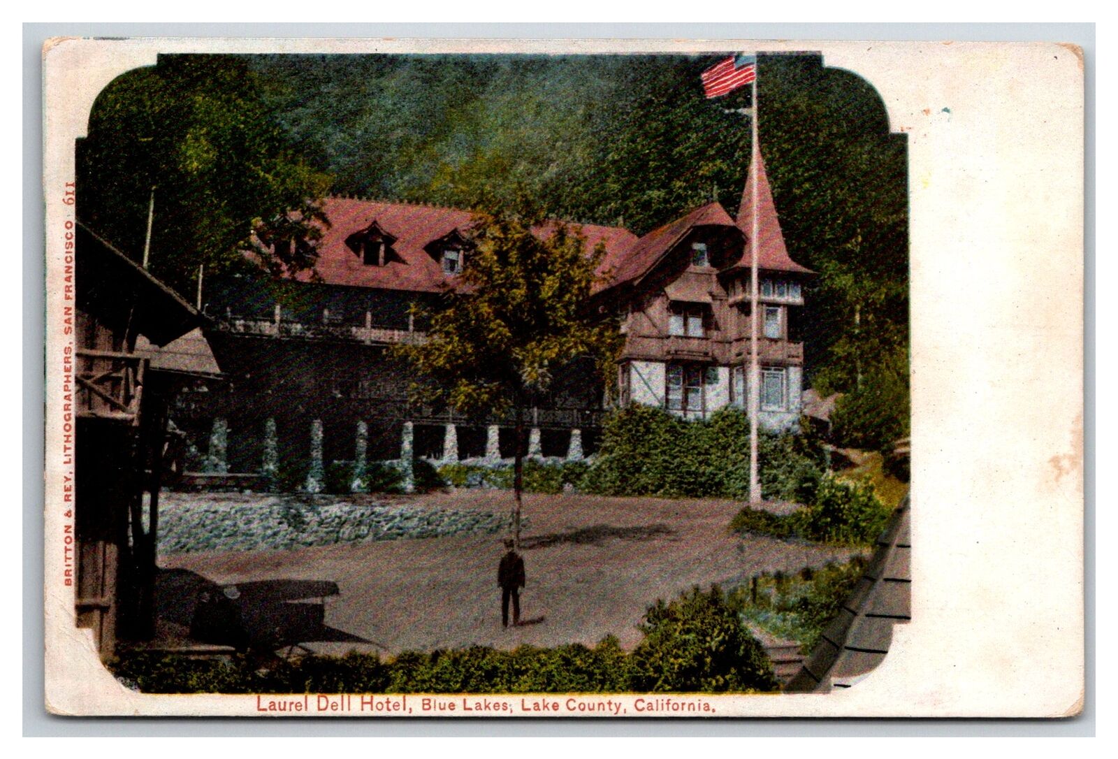 c.1910 LAUREL DELL RESORT,LAKE COUNTY,LAKEPORT,CLEAR LAKE,CALIFORNIA,CA~
