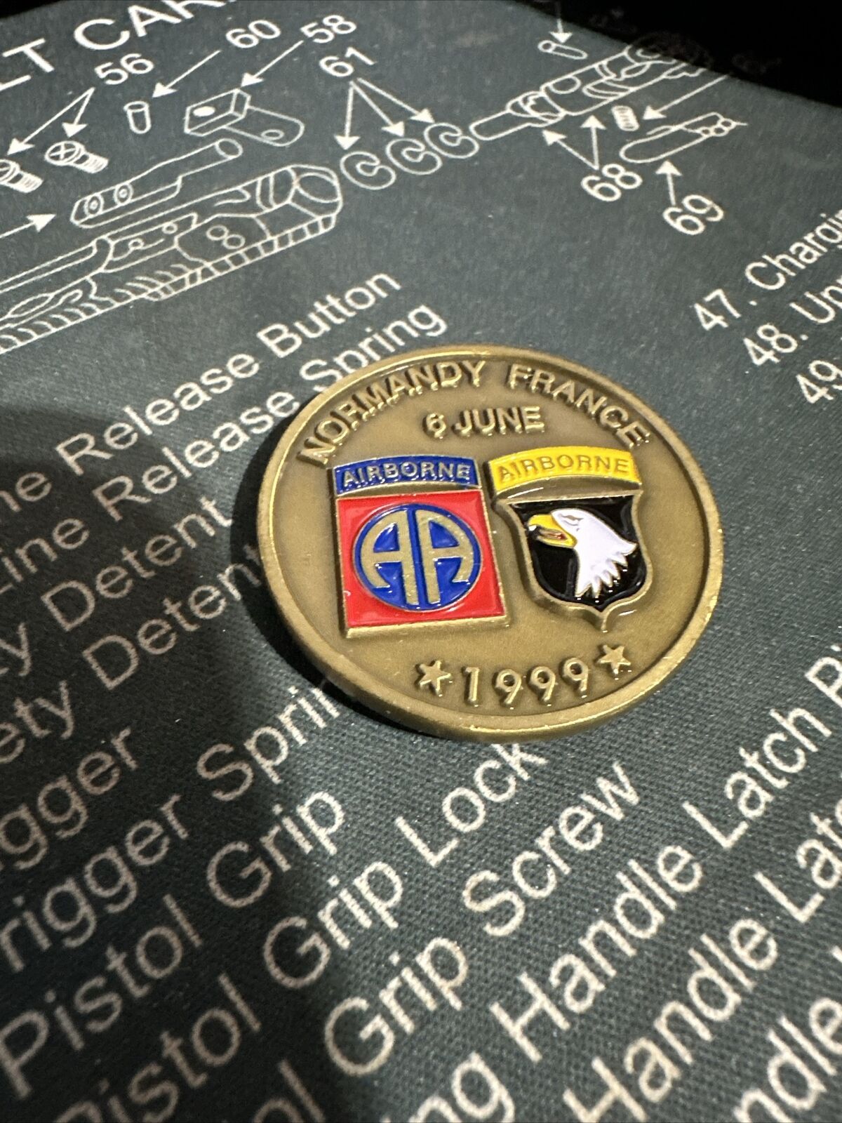 Vintage Challenge Coin - 55th Anniversary of D-Day 1944/1999 82nd and 101st Air