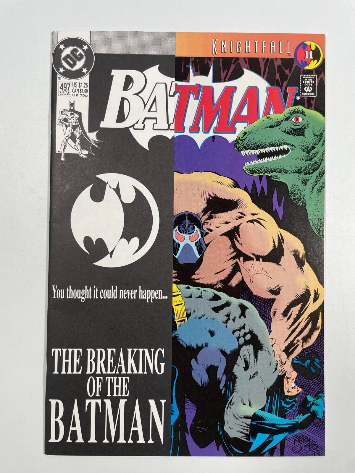 Batman #497- 1993 - Bane breaks Batman's back