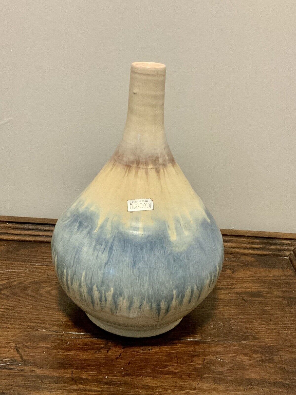Beautiful Vintage Toscany Italian MCM Art Pottery Vase 10.5”