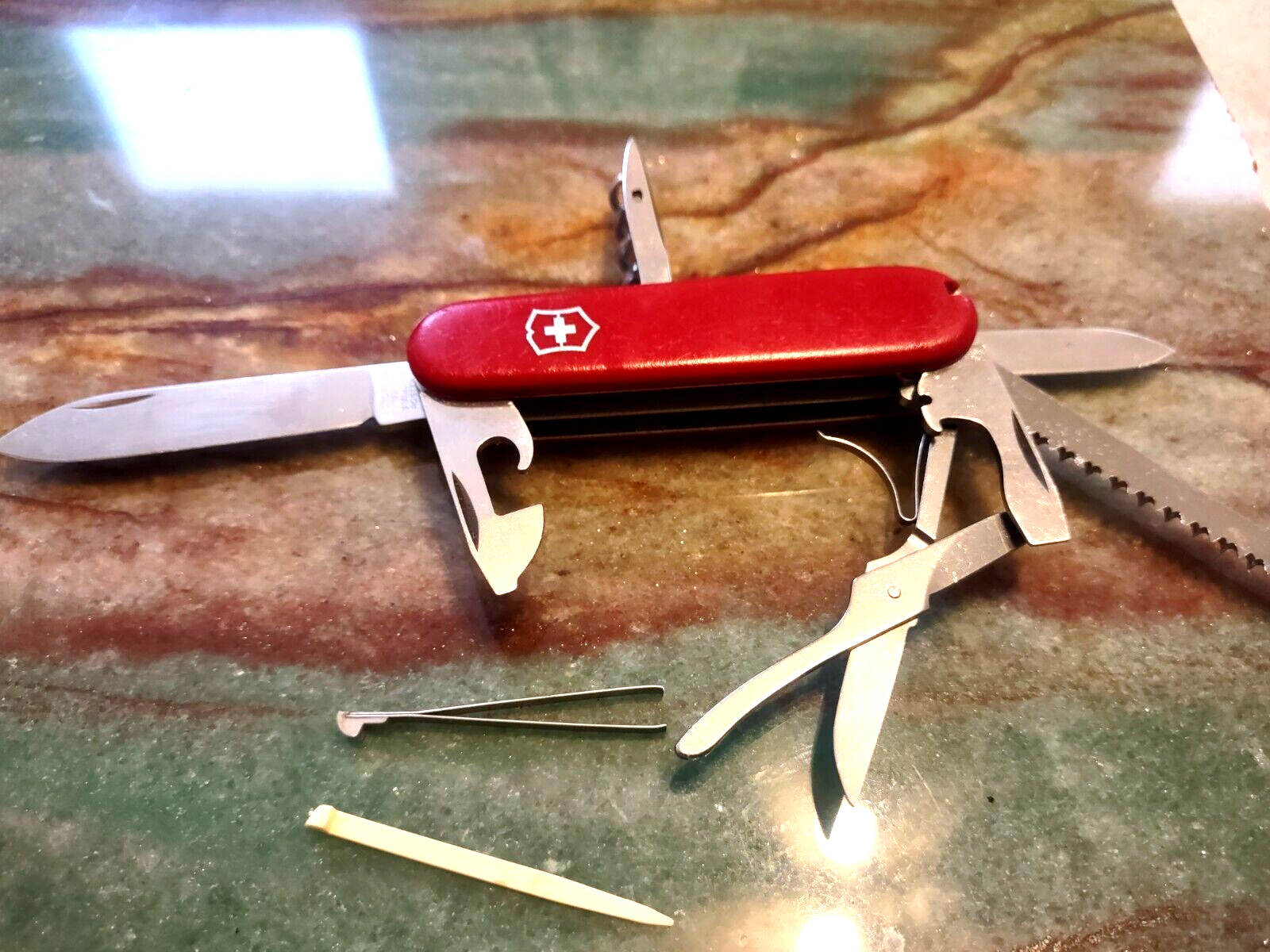 VINTAGE Victorinox Officier Suisse Rostfrei 1 Tool Folding Swiss Army Knife RED