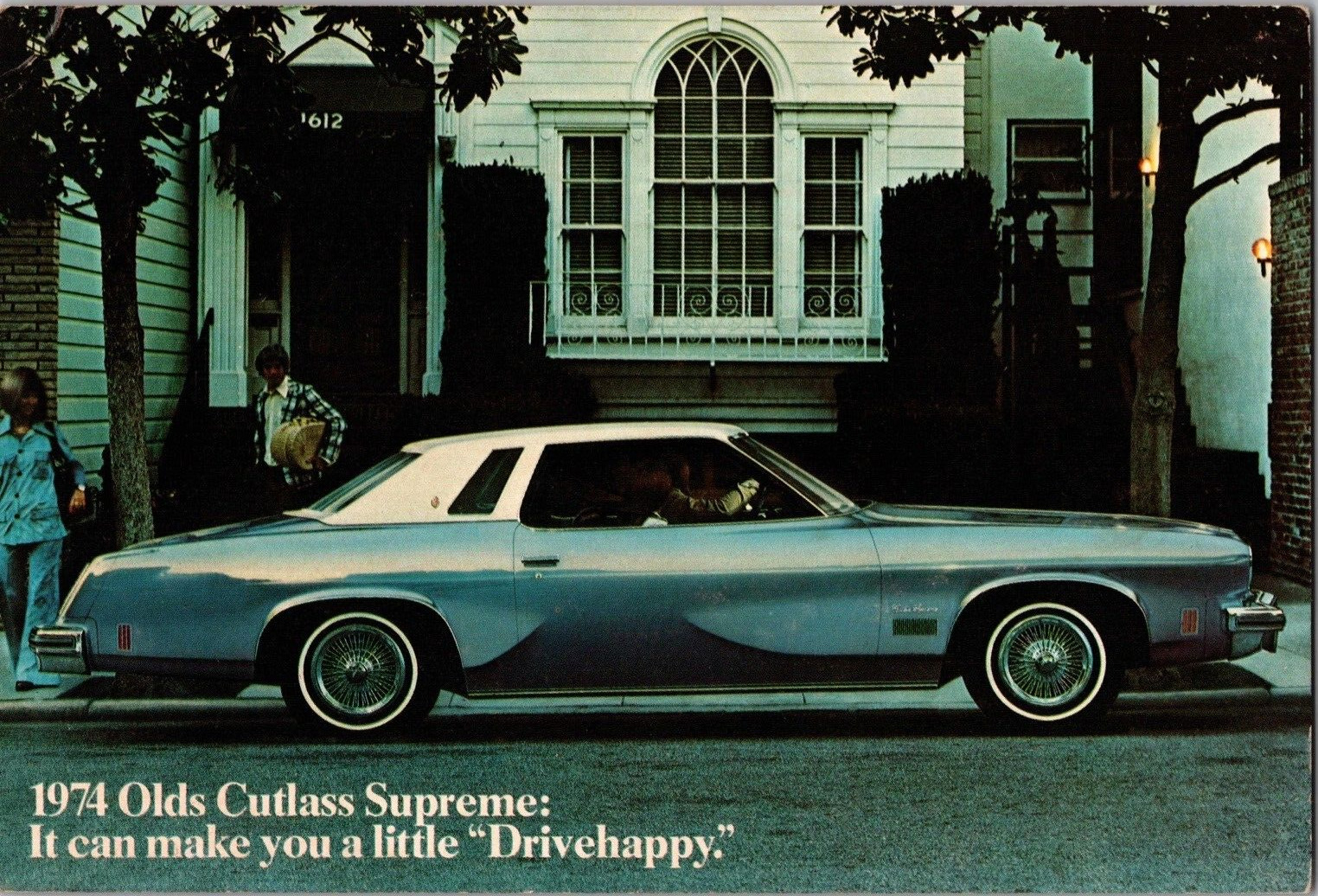 Vintage 1974 Oldsmobile Cutlass Supreme DC Advertising Oversized Dealer Postcard