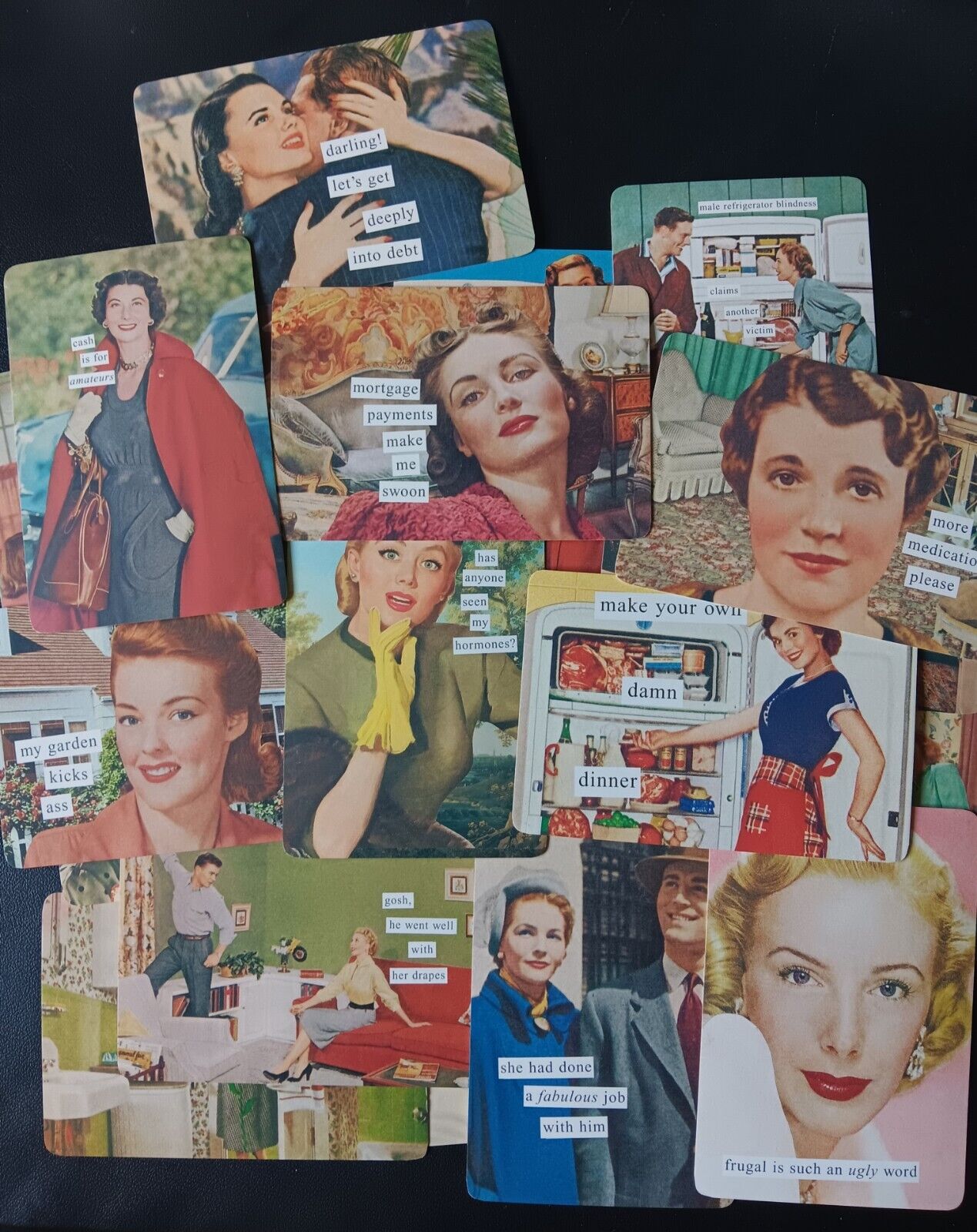 Vintage Anne Taintor Postcards - Satire Humor Risqué 1950’s Style - 23 Postcards