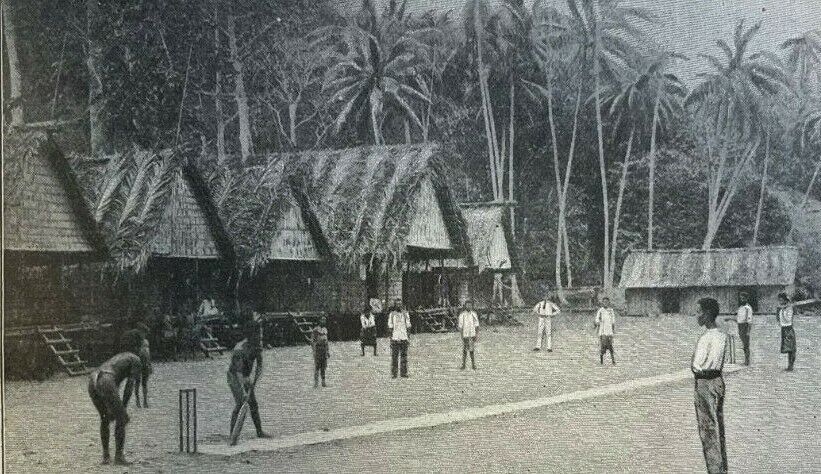 1898 Native Cricket Players Solomon islands New Guinea Ceylon East Africa