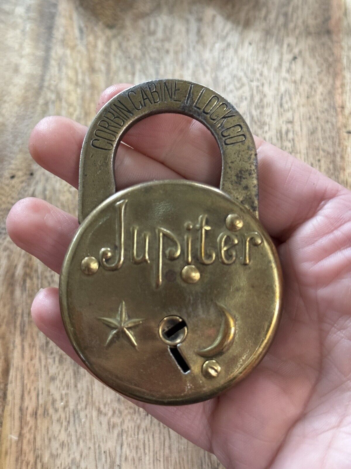 Vintage Old Jupiter Corbin Padlock No Key Lock
