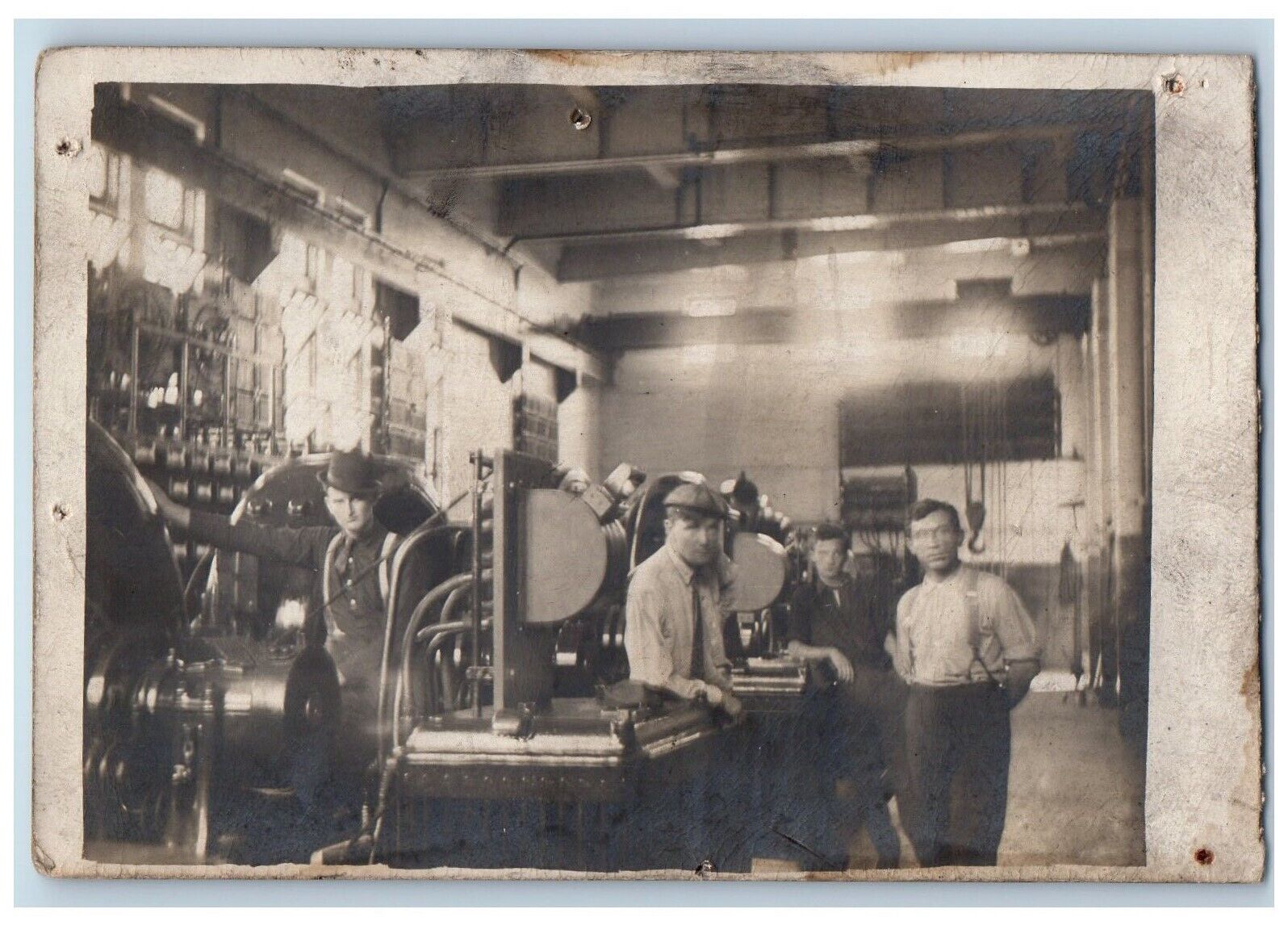 c1910s Postcard RPPC Photo Machine Shop Industrial Interior Factory Occupational
