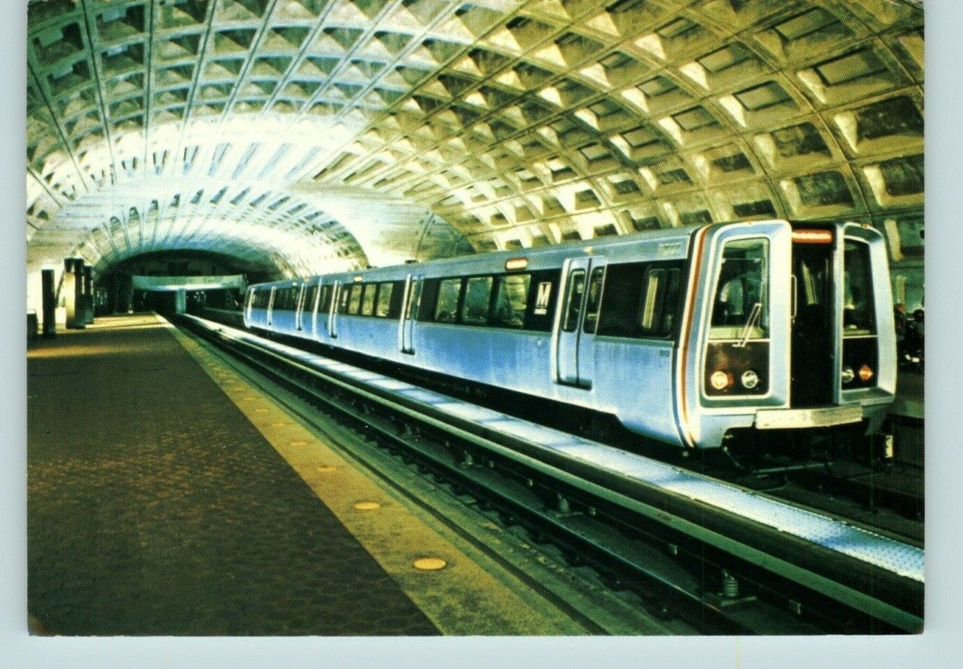 Postcard Spacious Metro Stations under the middle of Washington D.C. 1981