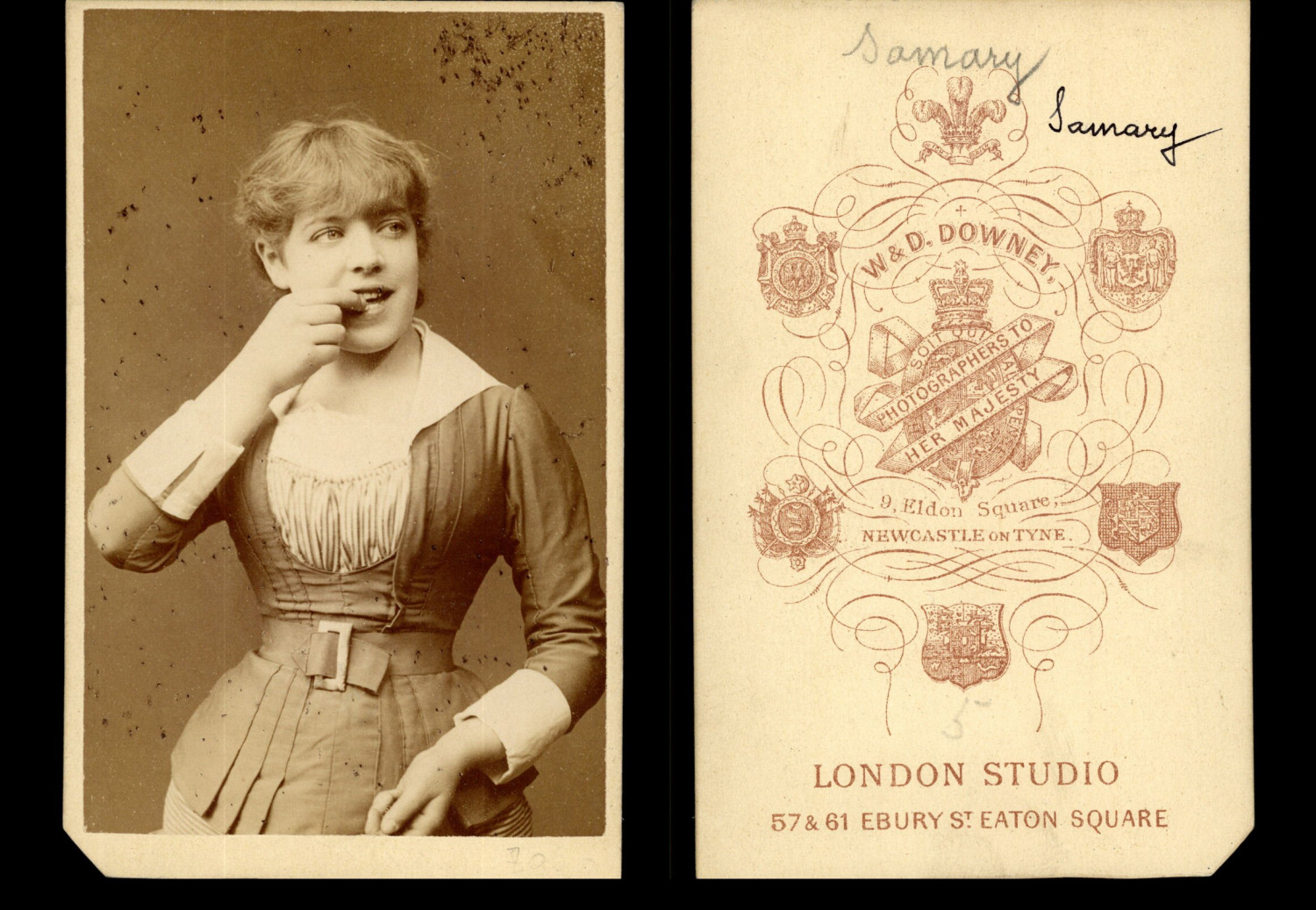 Downey, London, Jeanne Samary Vintage Albumen Print CDV.