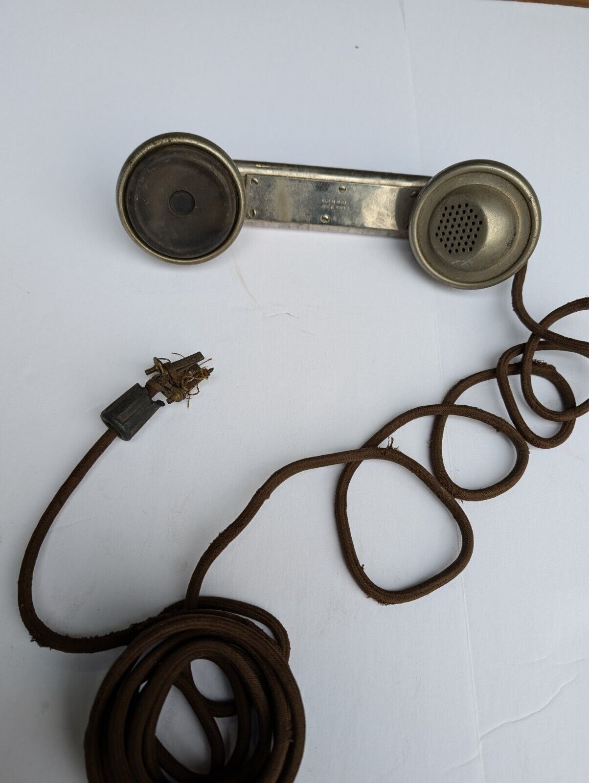 Western Electric antique 1903 NOS Telephone Push Button Handset Brass