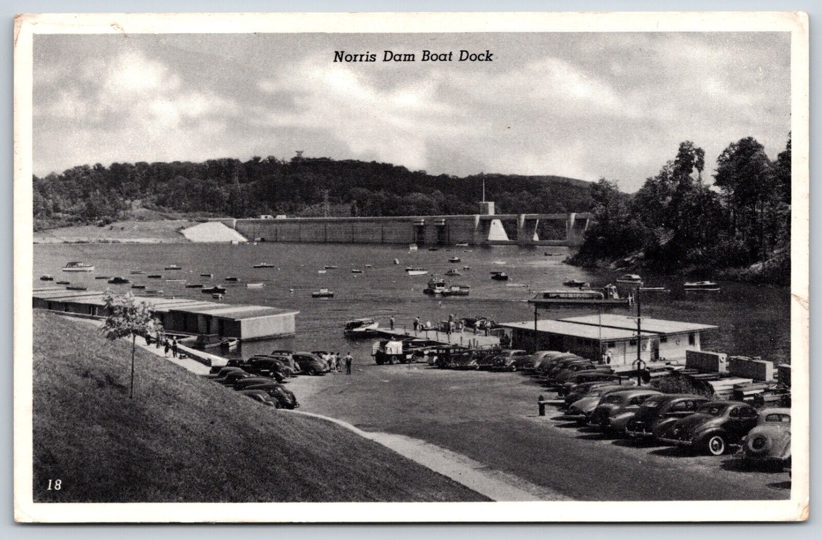Postcard Norris Dam Boat Dock, Tennessee Unposted