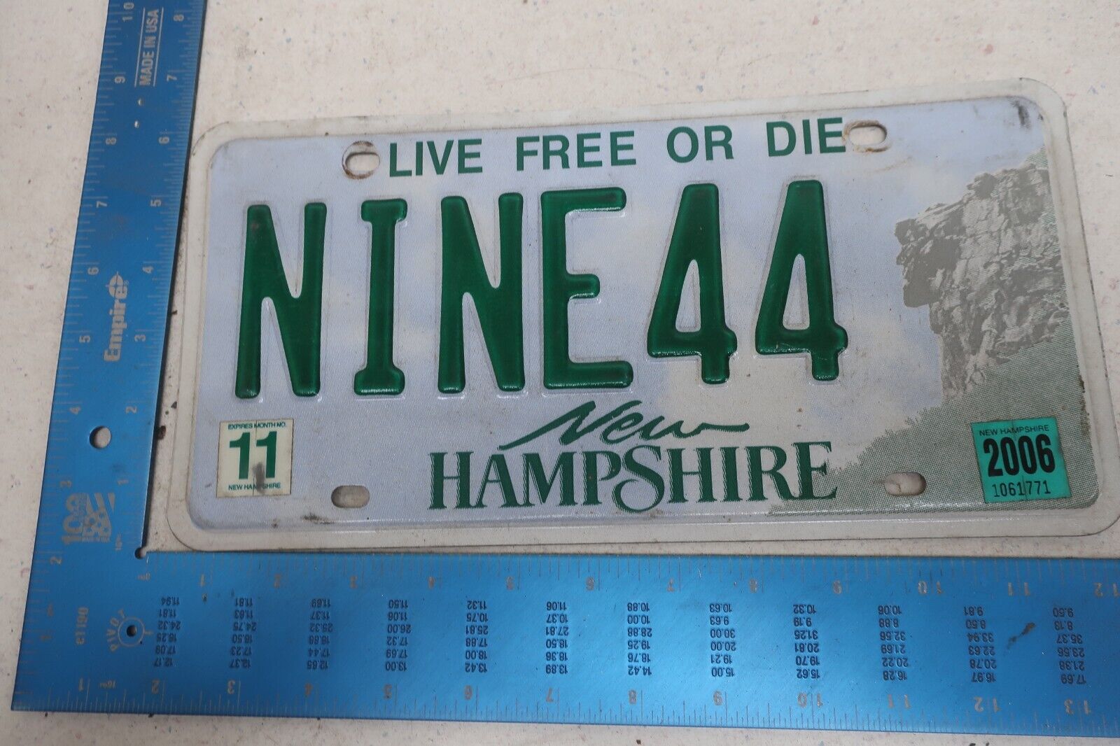 New Hampshire License Plate Tag Vanity 2006 06 944 Porsche Nine Four Four NINE44