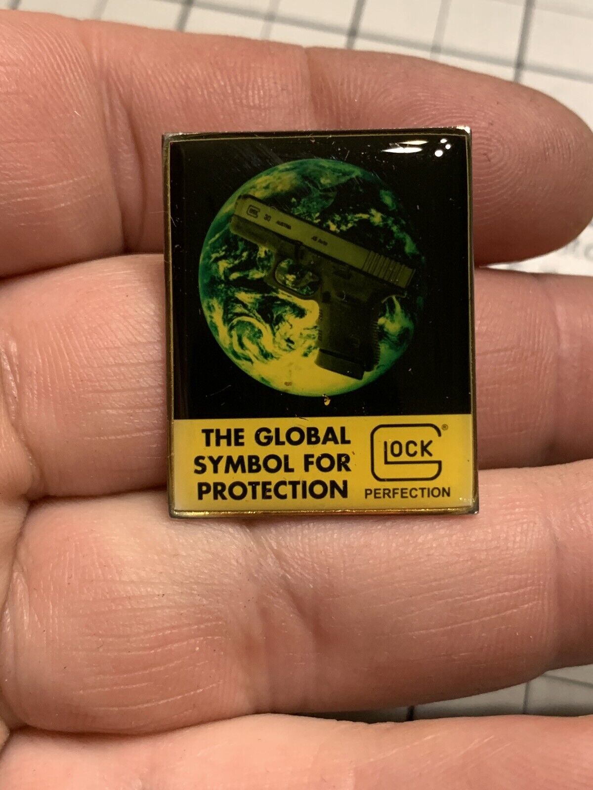 Rare - GLOCK Pin - “Global Symbol For Protection” Rare Made In USA Run