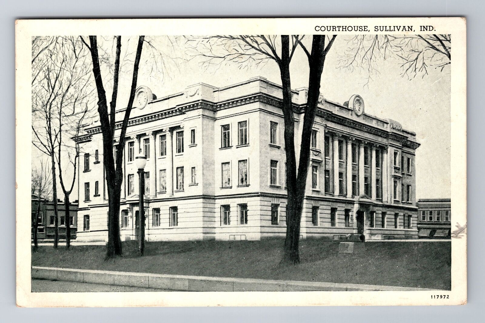 Sullivan IN-Indiana, Courthouse Building, Antique Vintage Souvenir Postcard