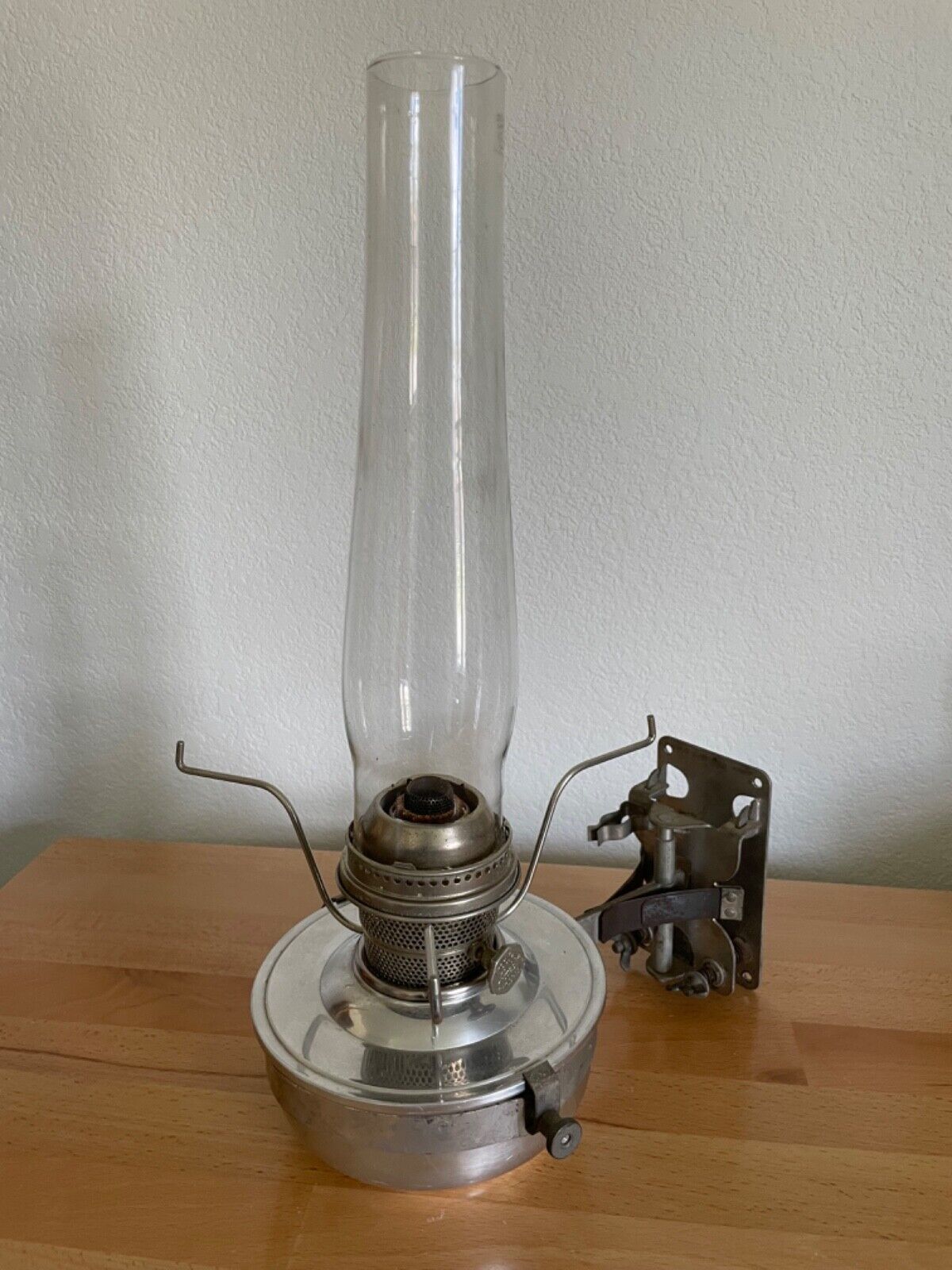 Vintage Aladdin Railroad Caboose Oil Lamp Model C Burner Bracket Shade Tripod