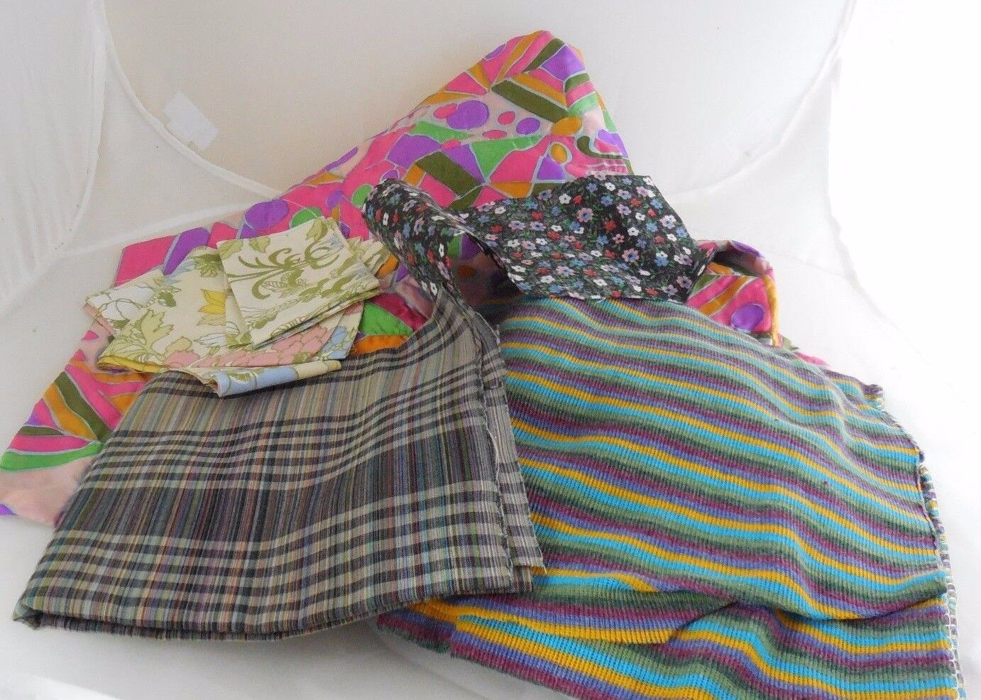 Large Lot of 25lbs of Fabric Scraps Including Vintage 70s/80s/90s & More Modern