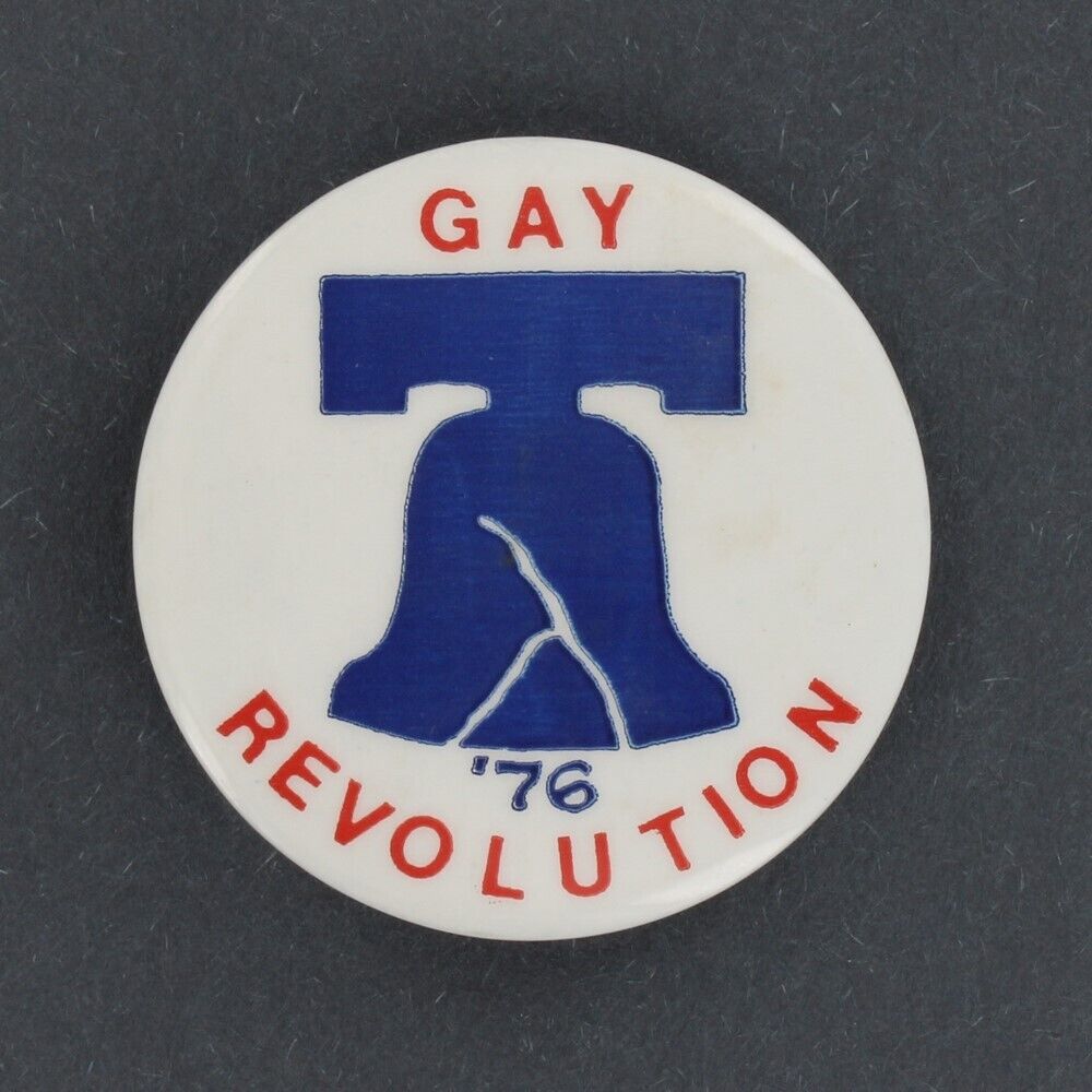 Gay Revolution 1976 Vintage Philadelphia LGBT Liberation Lesbian Pride Pin P1800