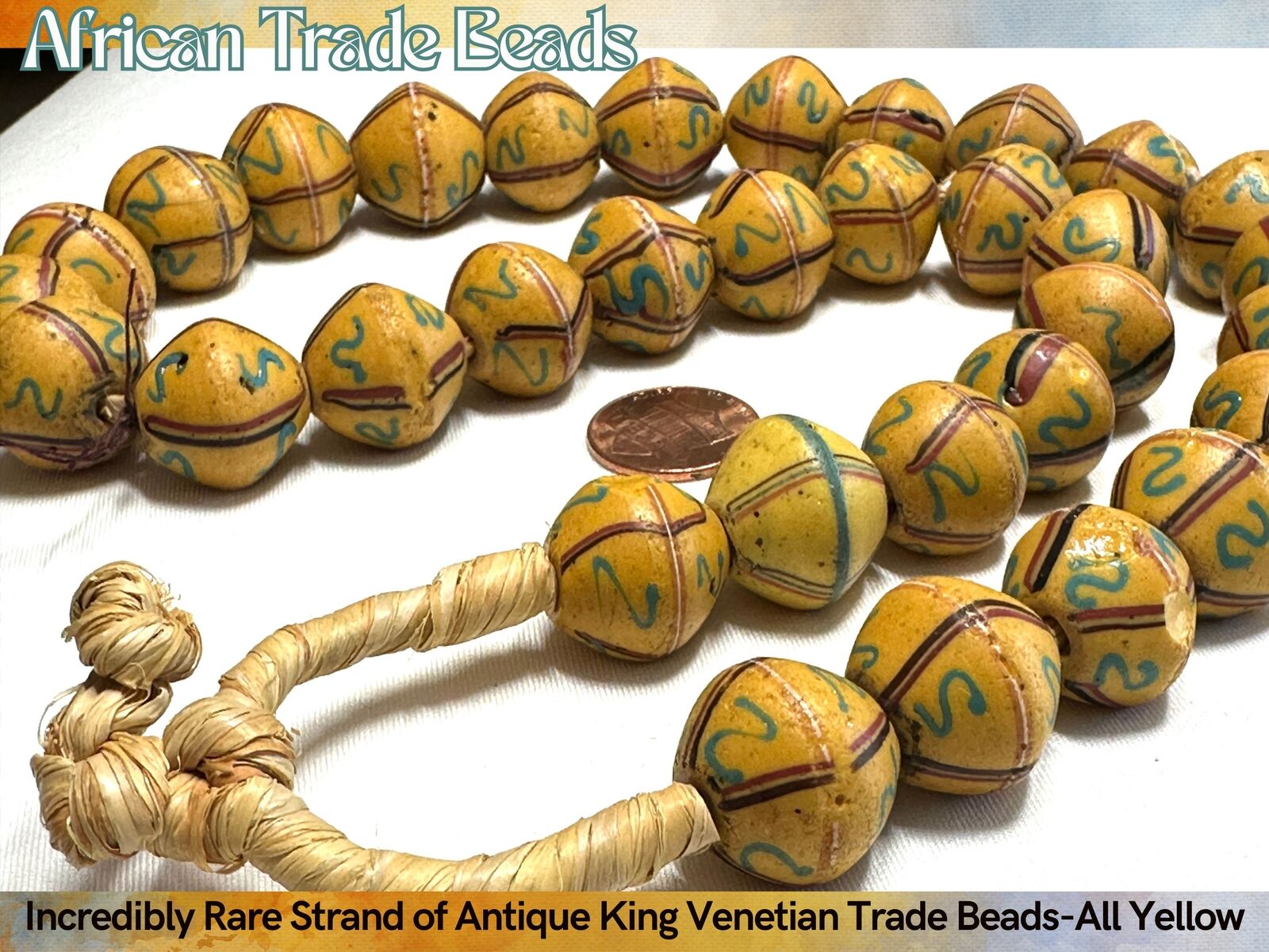 Incredible Rare Strand of Antique King Venetian Trade Beads