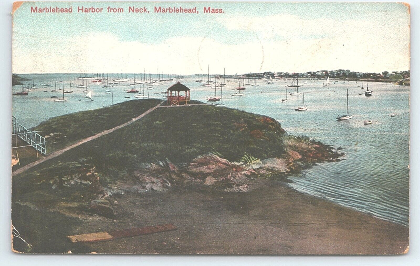 Postcard Marblehead Harbor from Neck Marblehead Massachusetts c1908