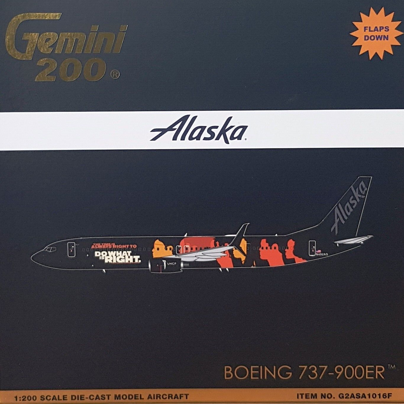 Gemini Jets 1/200 G2ASA1016F Boeing 737-900ER Alaska Airlines 