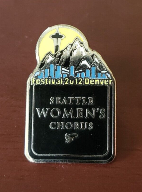 Seattle Women's Chorus 2012 Festival Denver Silver Tone Enamel Lapel Pin