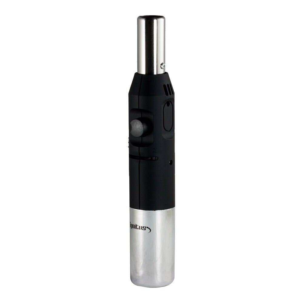 Ignitus Rocket Torch - Black — Chrome — Strong Single Torch 