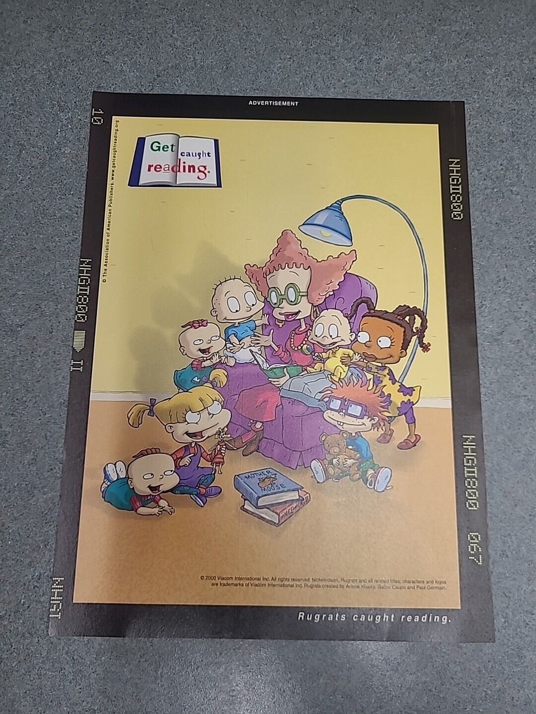 Rugrats Get Caught Reading Nickelodeon Print Ad 2000 8x11 Wall Art Decor 