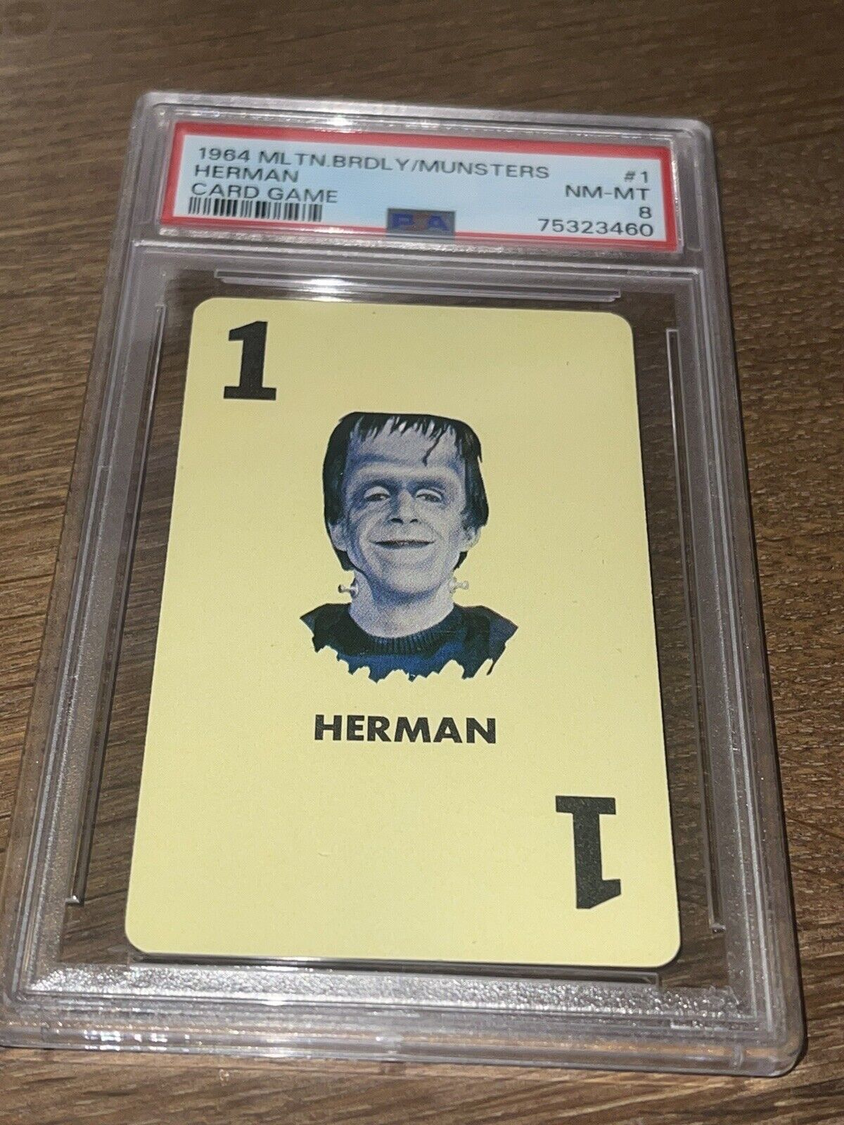 RARE VINTAGE 1964 MILTON BRADLEY MUNSTERS HERMAN CARD GAME ROOKIE PSA 8 NM-MINT