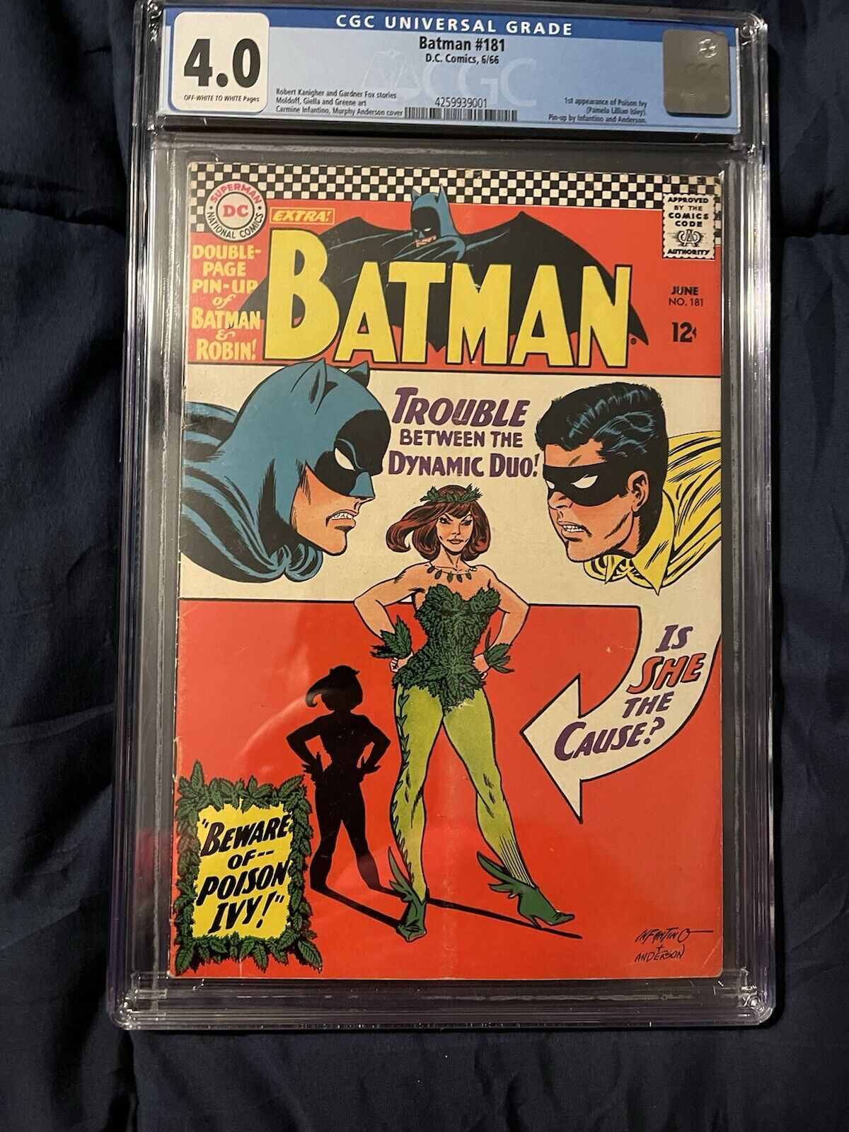 Batman #181— CGC 4.0—1st App Poison Ivy DC Comics 1966