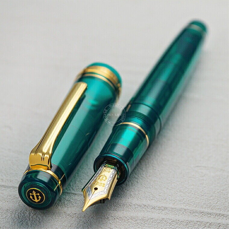 SAILOR PROFESSIONALGEAR Turquoise miracle 21K Fountain pen Transparent axis New 