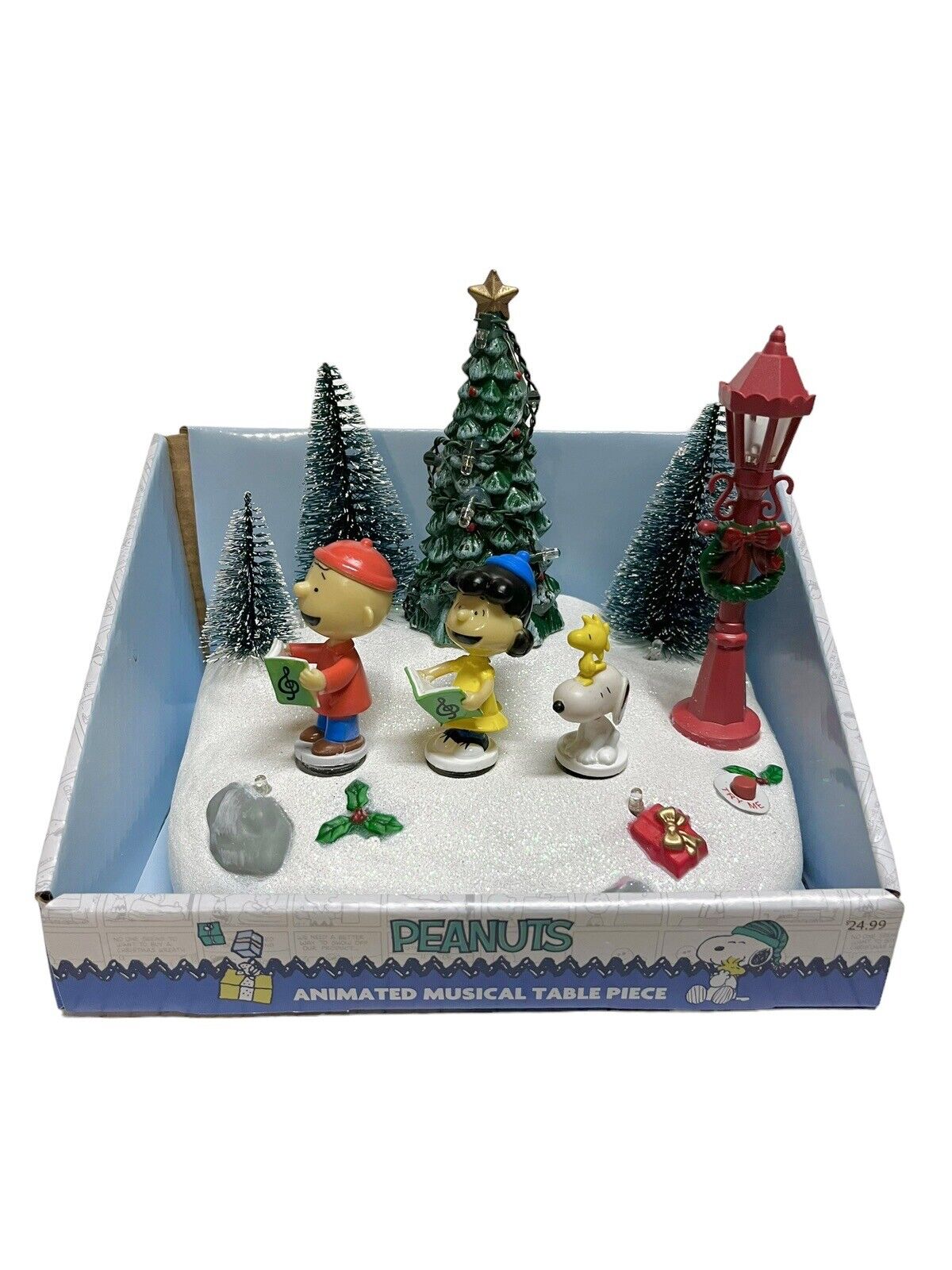 Peanuts Animated & Musical Christmas Table Piece Charlie Brown Snoopy Caroling