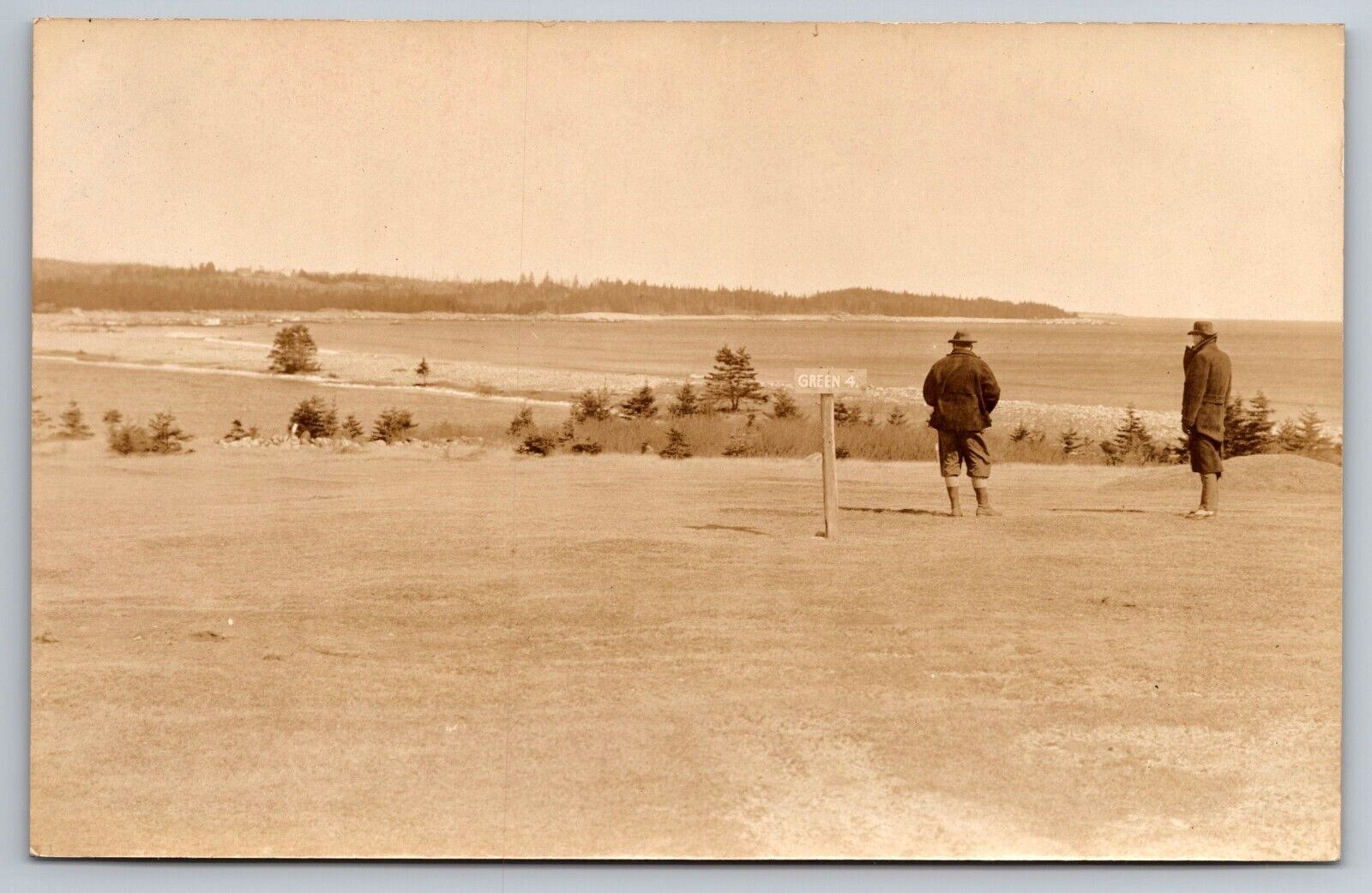 White Point Golf Course. Green 4. Nova Scotia Real Photo Postcard RPPC