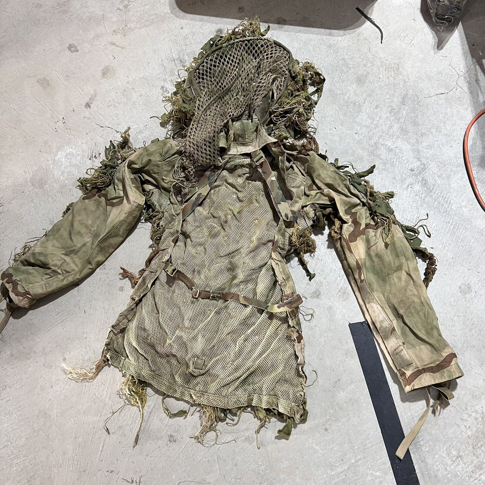 Tactical Concealment Mamba DCU L/XL Modified Ghillie Suit USASOC SNIPER ghillie