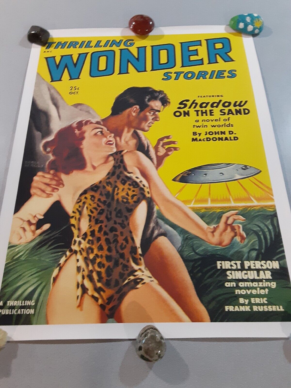 Vintage Thrilling Wonder Stories Sci-fi Poster Reprint VGC 18 By 24