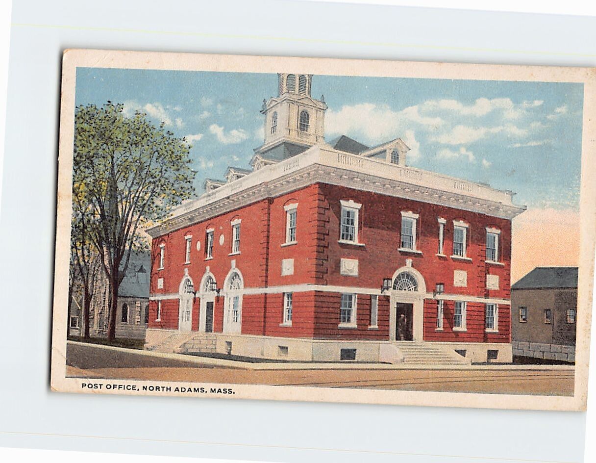 Postcard Post Office North Adams Massachusetts USA