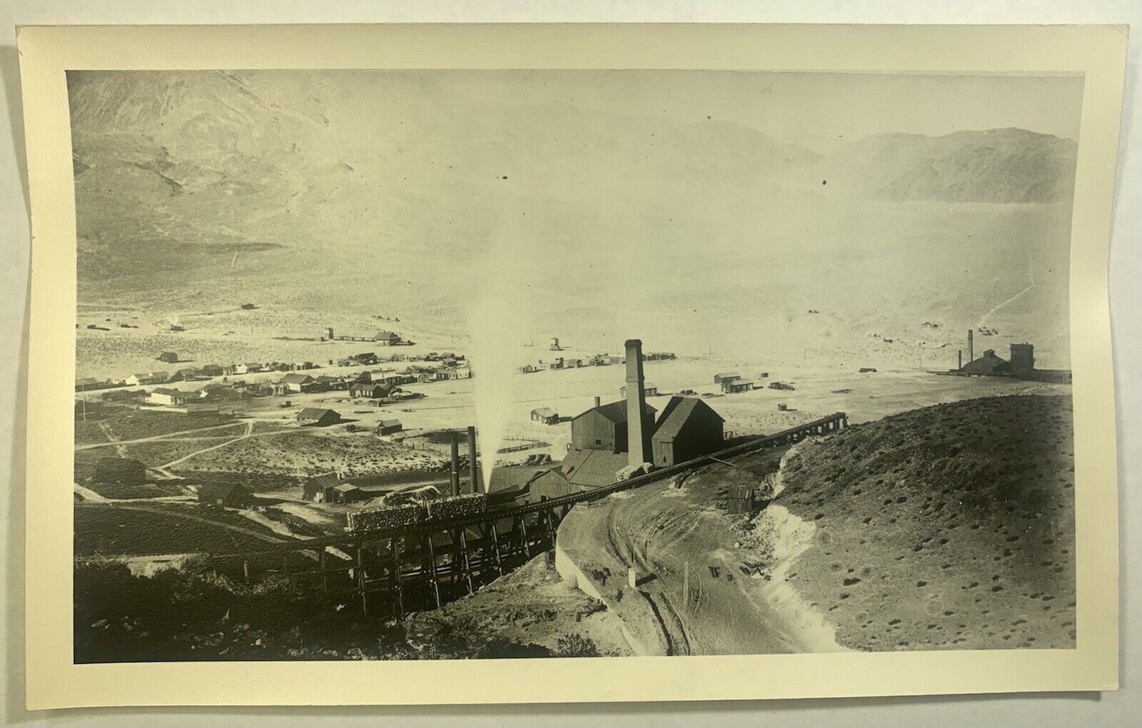 Belleville Historic Nevada Mining Western Train Tracks Factory 1880s Photograph