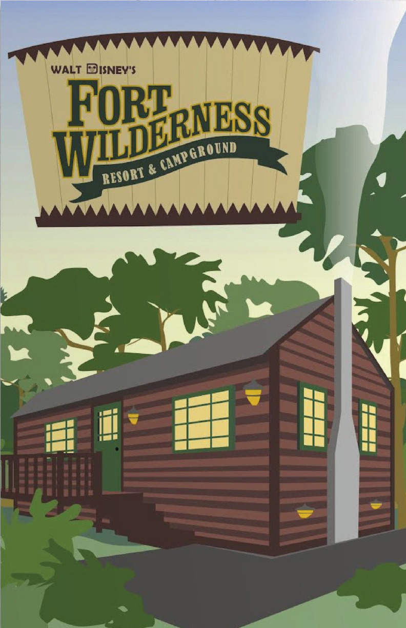 Walt Disney World Fort Wilderness Resort & Campground Cabins Poster