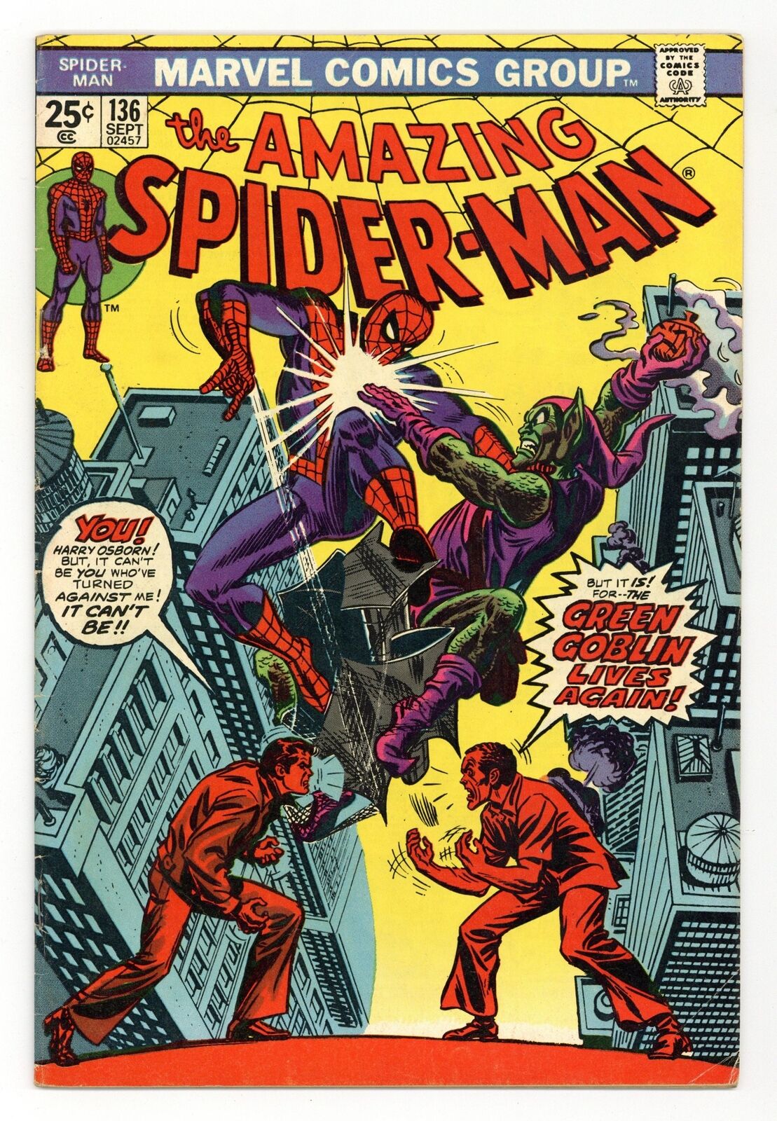 Amazing Spider-Man #136 FR 1.0 1974 1st app. Harry Osborn as Green Goblin