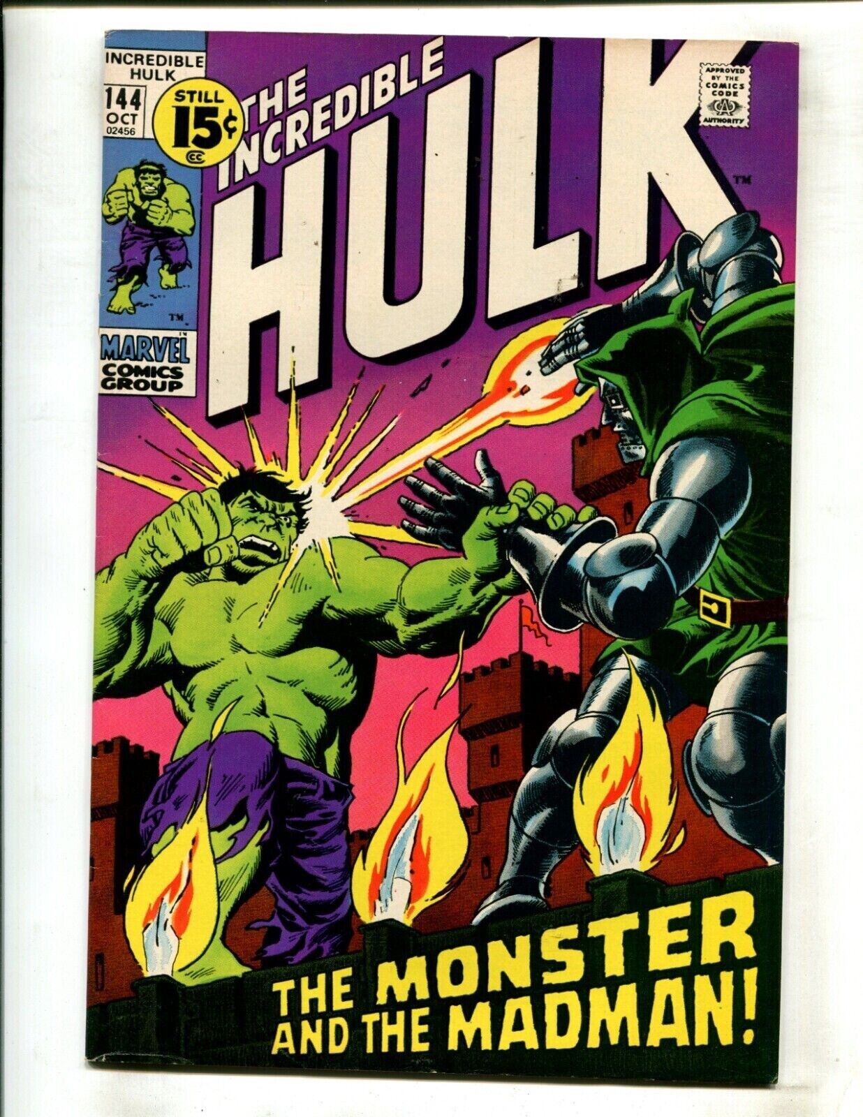 Incredible Hulk #144, VF 8.0, Doctor Doom