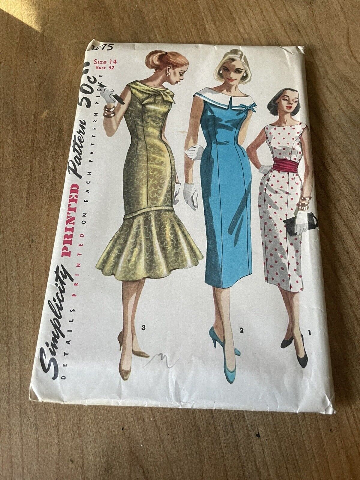 Vintage SIMPLICITY Pattern 1575 Dress  Size 14 Bust 32