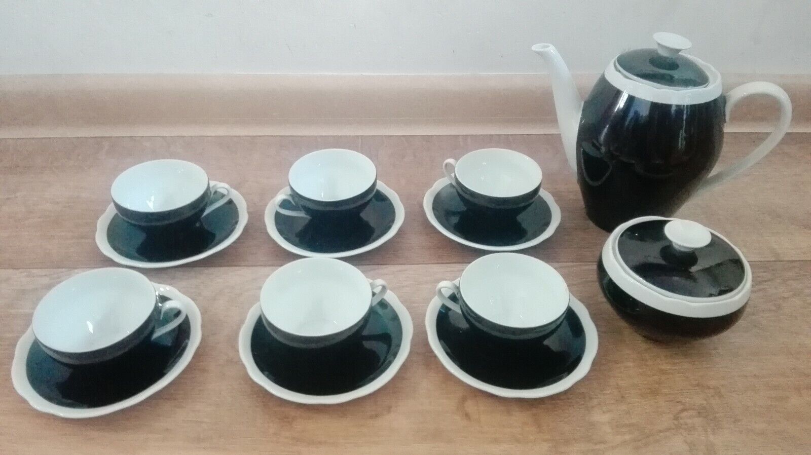 Old antique Czechoslovakia Bozicany porcelain coffe tea set