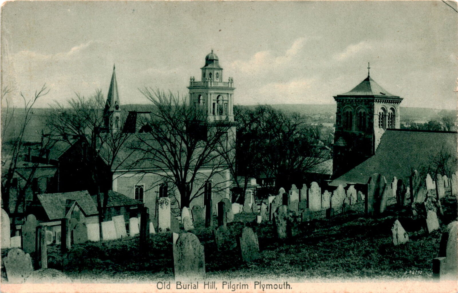 Old Burial Hill Pilgrim Plymouth Published A S Burbank Plymouth Mass No Postcard