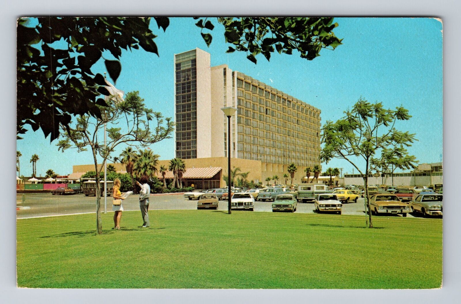 Anaheim CA-California, The Grand Hotel, Advertising, Antique Vintage Postcard