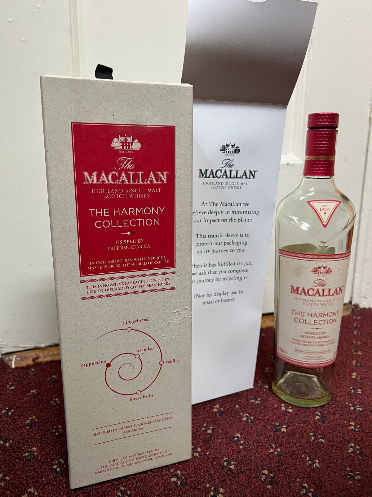 Macallan The Harmony Collection INTENSE ARABICA. bottle AND box with SLEEVE